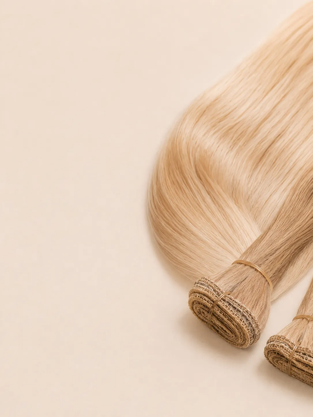 Weft hair extension bundles